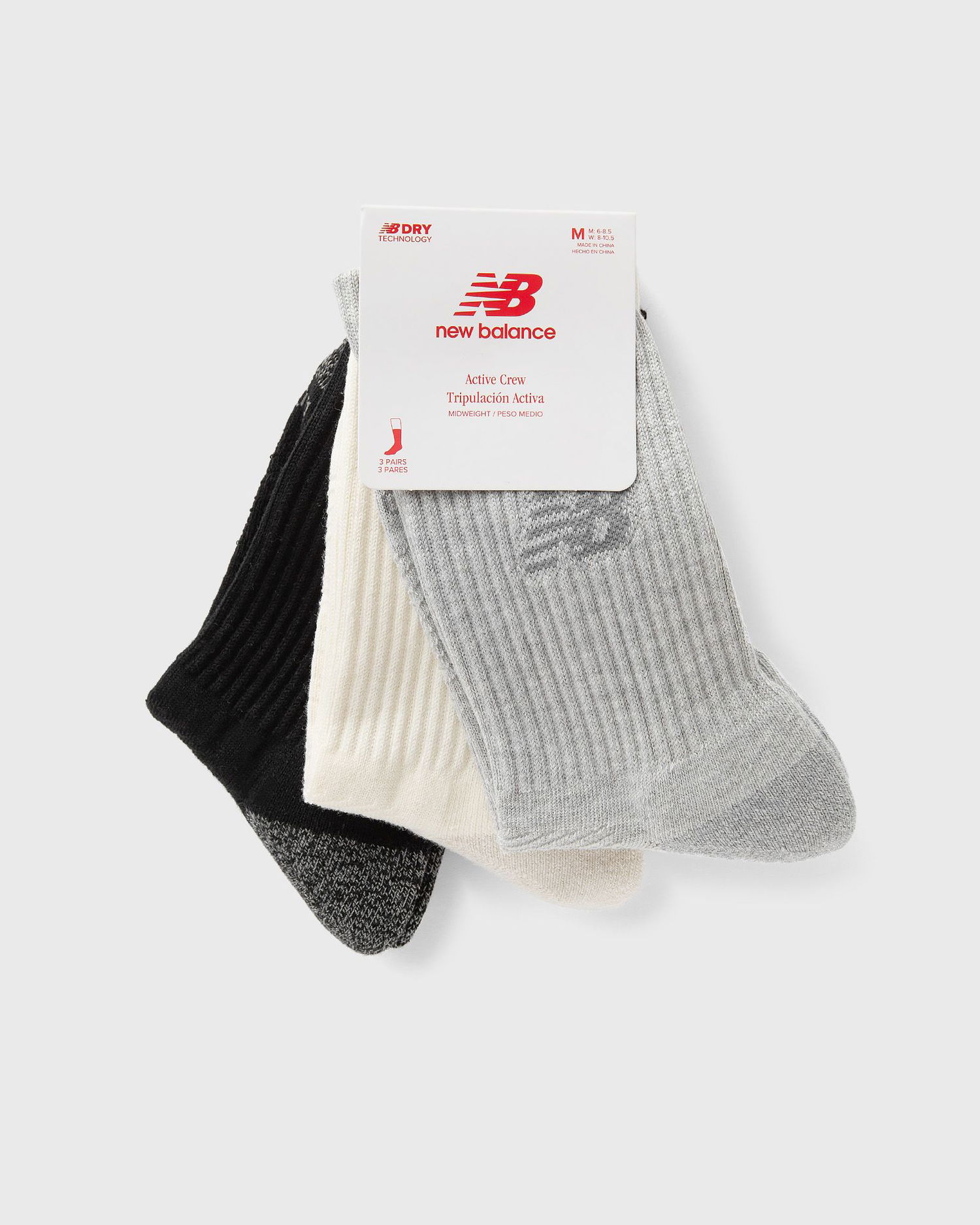 Ponožky New Balance Midweight Active Crew Socks - 3 Pairs Rôznofarebný | LAS35203-AS1, 0