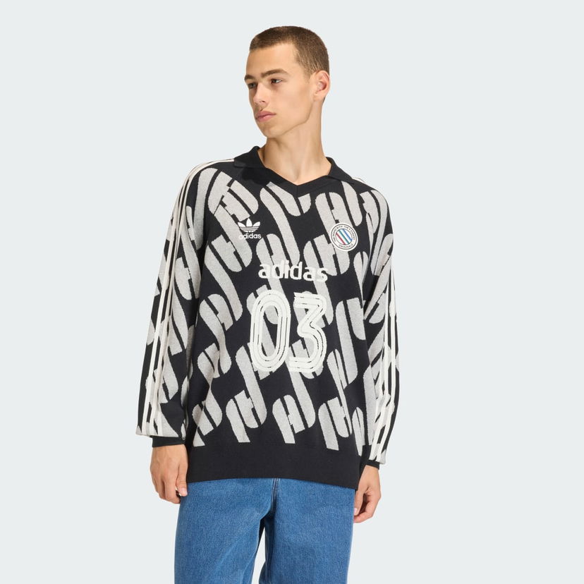 Sveter adidas Performance Adicolor Blokecore Knit Sweater Čierna | KQ5083