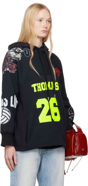 Mikina Marine Serre Marine Serre Regenerated Graphic Hoodie Čierna | UST025A UJER0007, 1