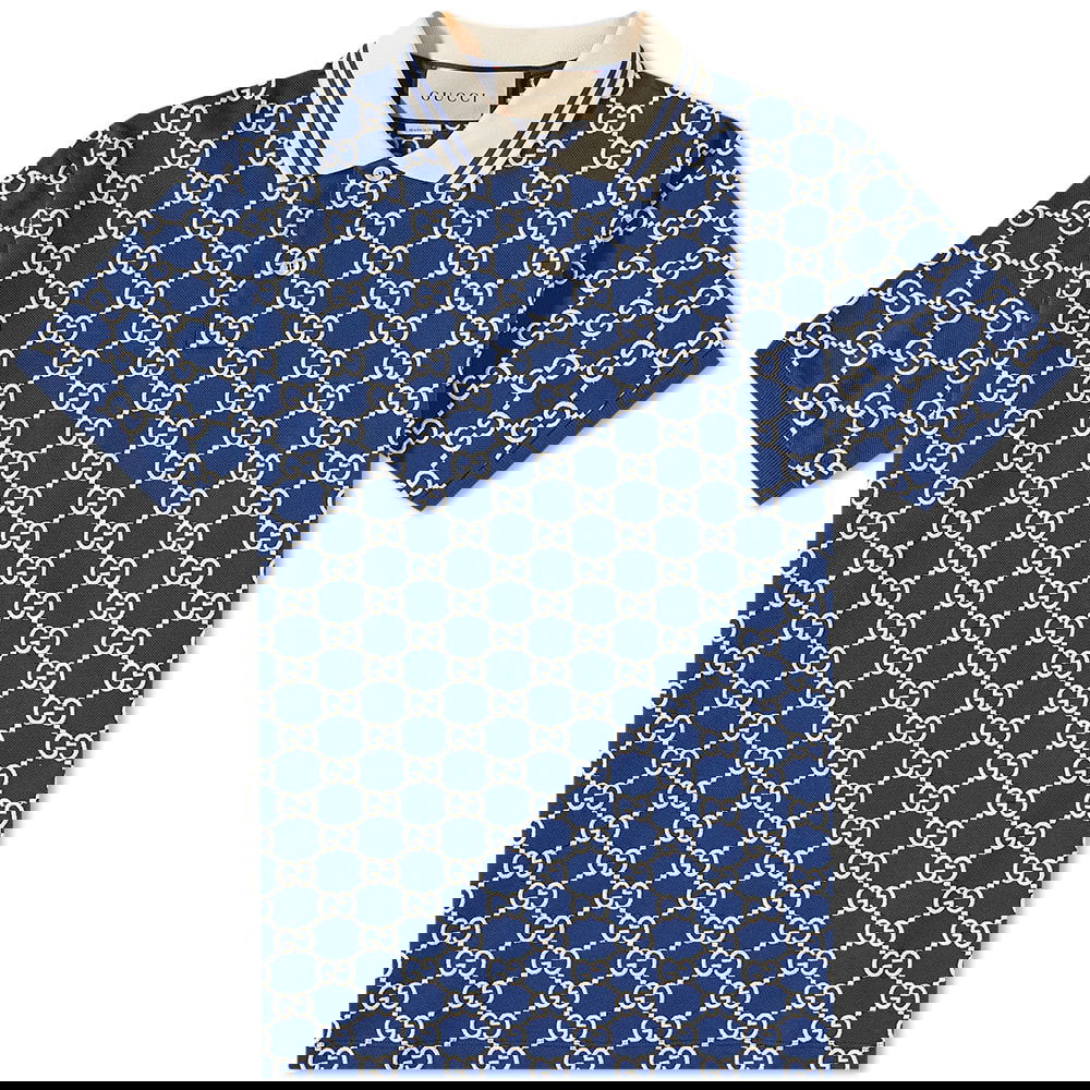 Polo tričko Gucci GG Contrast Polo Navy | 598956-XJB0U-4115, 0