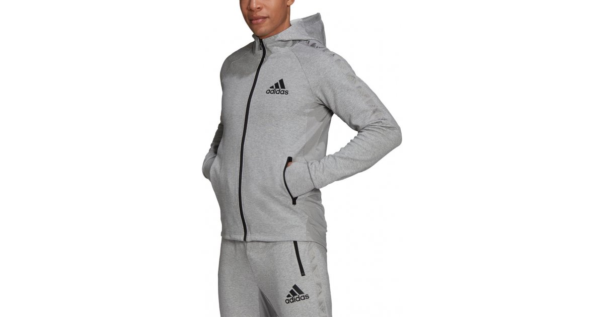 Mikina adidas Originals Motion FZ Hoodie Šedá | h28797, 1