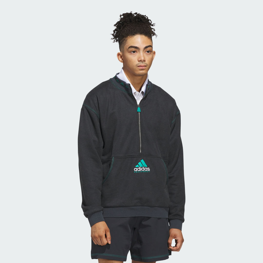 Mikina adidas Performance Equipment Half-Zip Sweatshirt Čierna | JW9875, 0