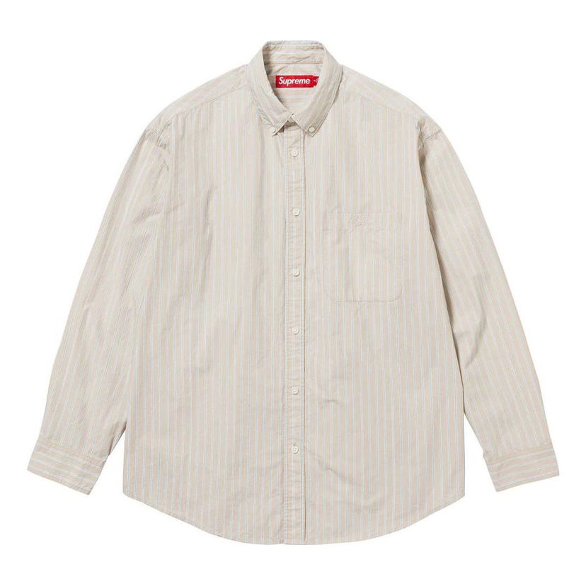 Košeľa Supreme Loose Fit Stripe Shirt Béžová | SUP-FW23-101