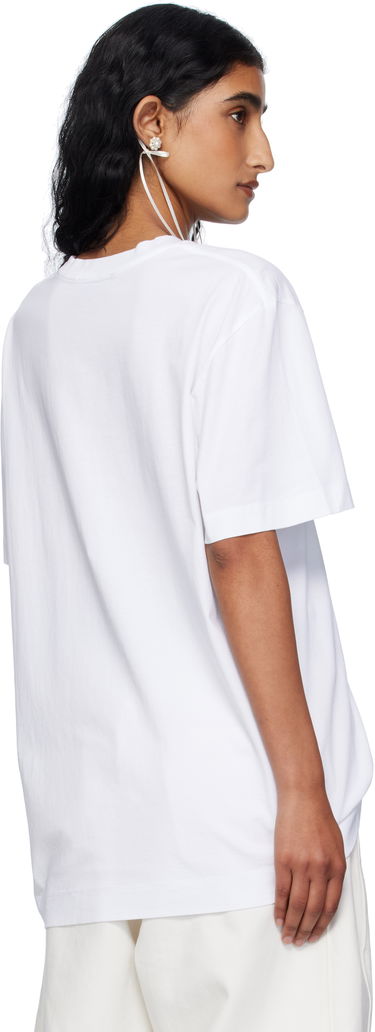 Tričko Simone Rocha Simone Rocha Ribbon Bow Tail T-shirt Biela | 5195P55-W 0569, 2