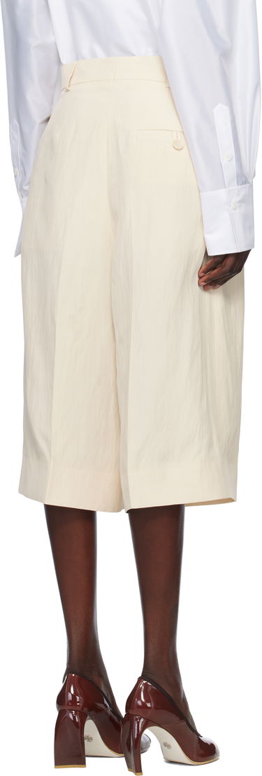 Šortky Stella McCartney Stella McCartney Linen Culotte Shorts Béžová | 640251STA49, 2