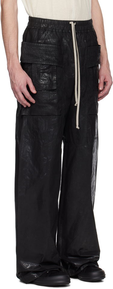 Cargo nohavice Rick Owens Rick Owens DRKSHDW Hollywood Creatch Wide Drawstring Cargo Pants Čierna | DU01E3394 PF, 1