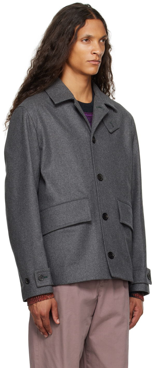 Bunda Paul Smith PS Paul Smith Flap Pocket Jacket Šedá | M2R-490Y-L21059-72, 1