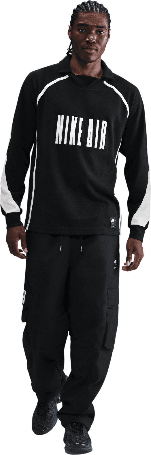 Polo tričko Nike Air Football Long-Sleeved Polo Shirt Čierna | hv1320-010, 1