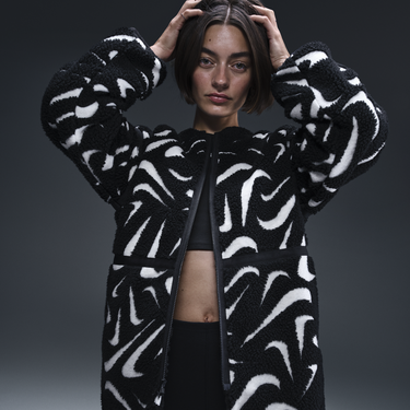 Bunda Nike Sportswear Fleece Jacket Čierna | FV8025-010, 0