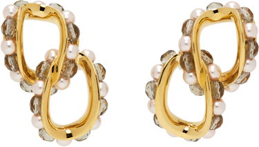 Náušnice KIKO KOSTADINOV Kiko Kostadinov Kandel Gold-Tone, Pearl, and Smoky Quartz Earrings Žltá | KKWAW25ER02-156, 0