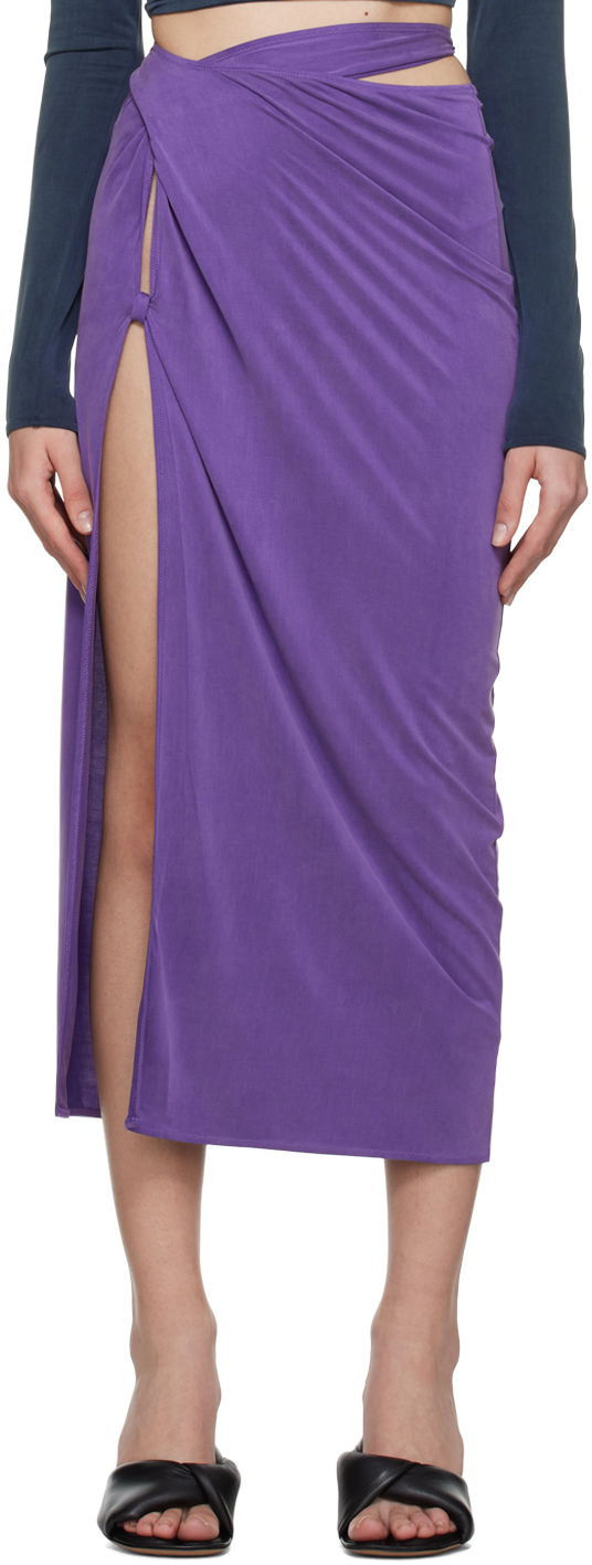 Sukňa Jacquemus Le Raphia 'La Jupe Espelho' Midi Skirt Fialová | 23E231JS056-2307, 0