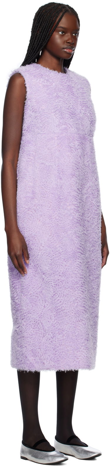 Šaty Comme des Garçons Comme des Garçons Tulle Tape Embroidery Midi Dress Fialová | GO-O004-051-1, 1