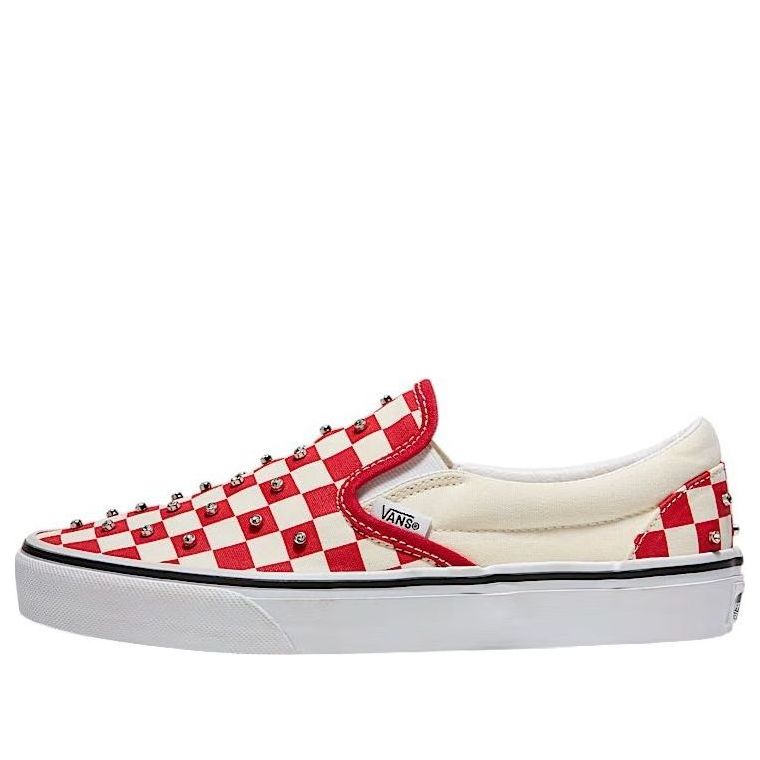 Tenisky a topánky Vans Classic Slip-On Checkerboard Červená | VN000D6YIZQ, 0