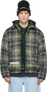 AAPE by A Bathing Ape Moonface Logo Check Hooded Jacket