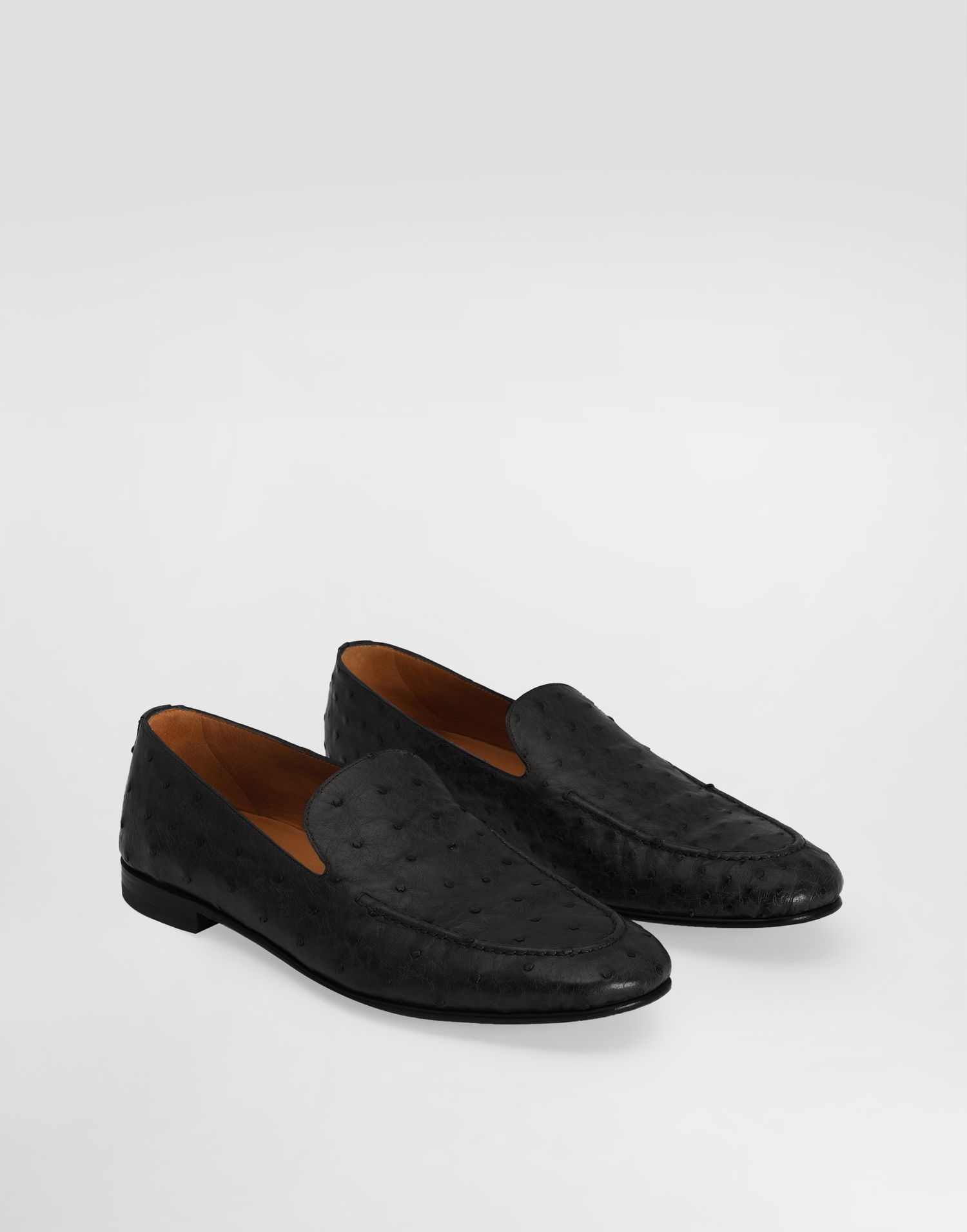Doplnky Dolce & Gabbana Dolce & Gabbana Ostrich Leather Loafers Čierna | A50716AE43680999, 1