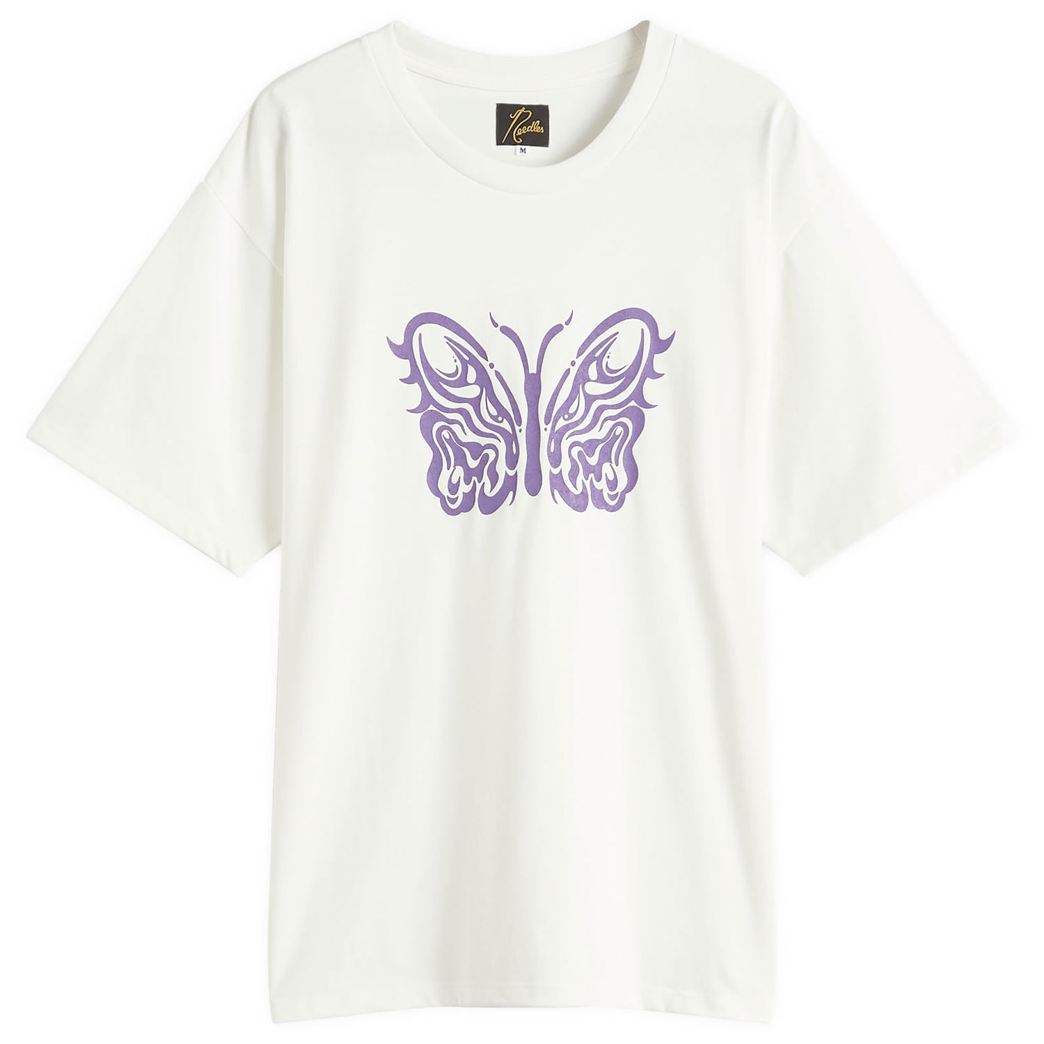 Tričko Needles Kae Tanaka Crew Neck T-Shirt with Butterfly Graphic Biela | QV433-A, 1