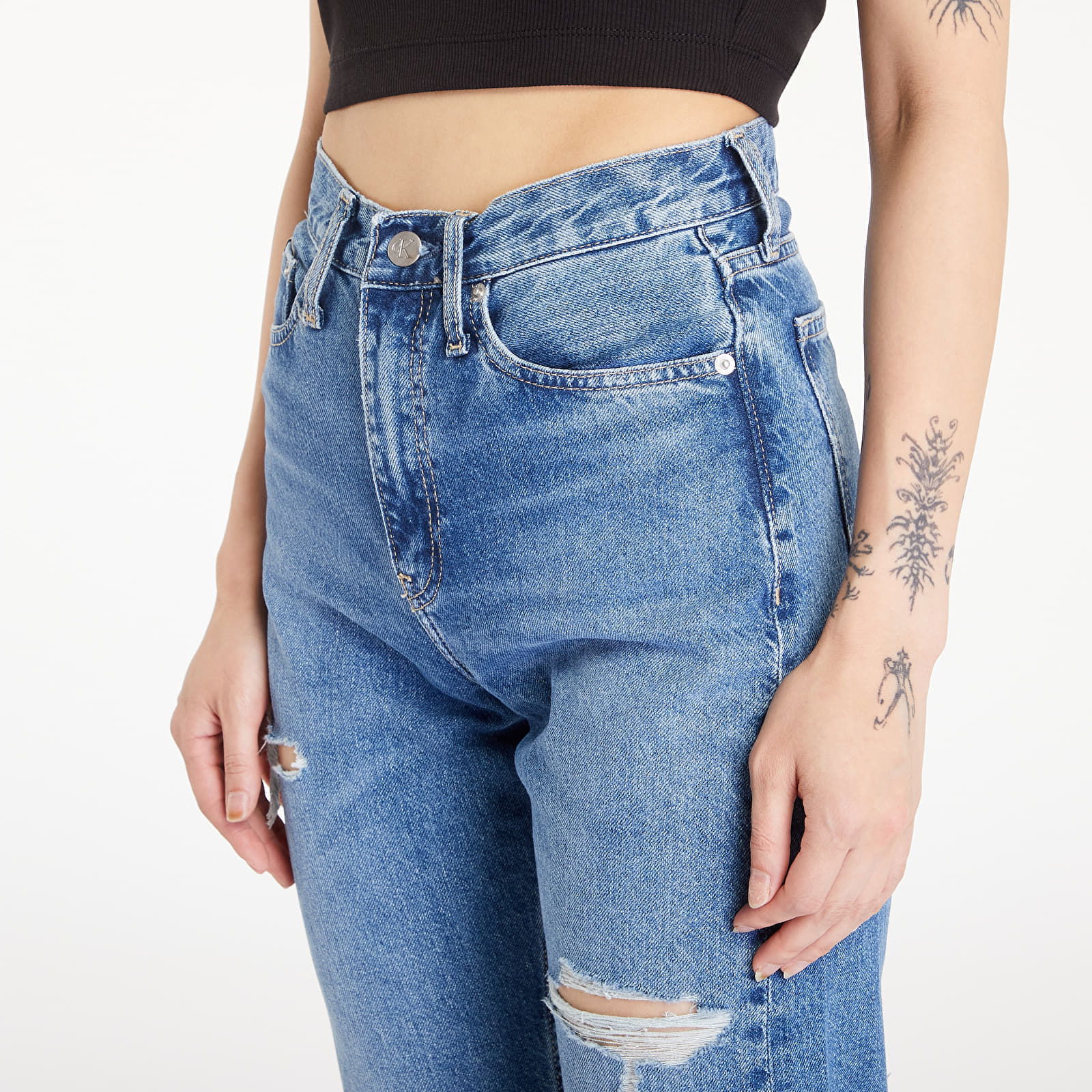 High Rise Straight Denim Medium