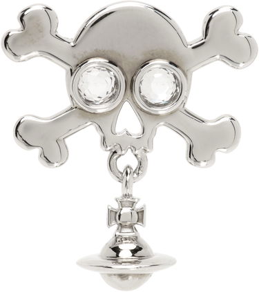 Náušnice Vivienne Westwood Vivienne Westwood Franklin Skull Single Stud Earring with Crystals Metalická | 6201036J-01P102-, 0