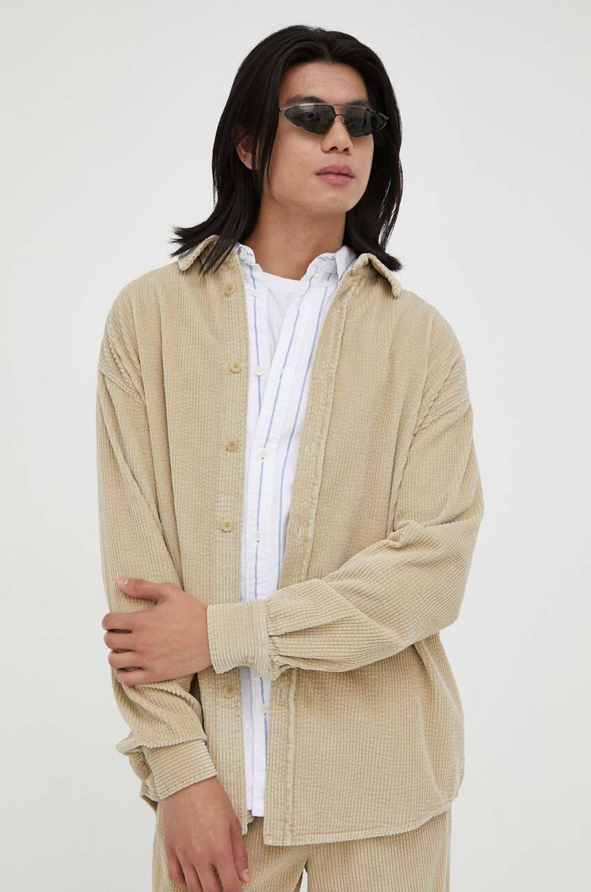 Košeľa American Vintage Corduroy Shirt Béžová | MPADO06, 0