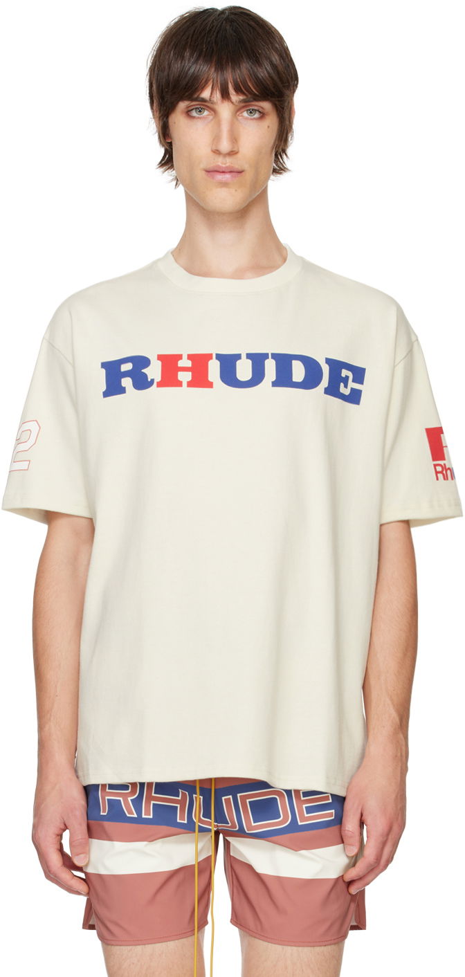 Tričko Rhude Racing T-shirt Biela | RHFW24TT23012