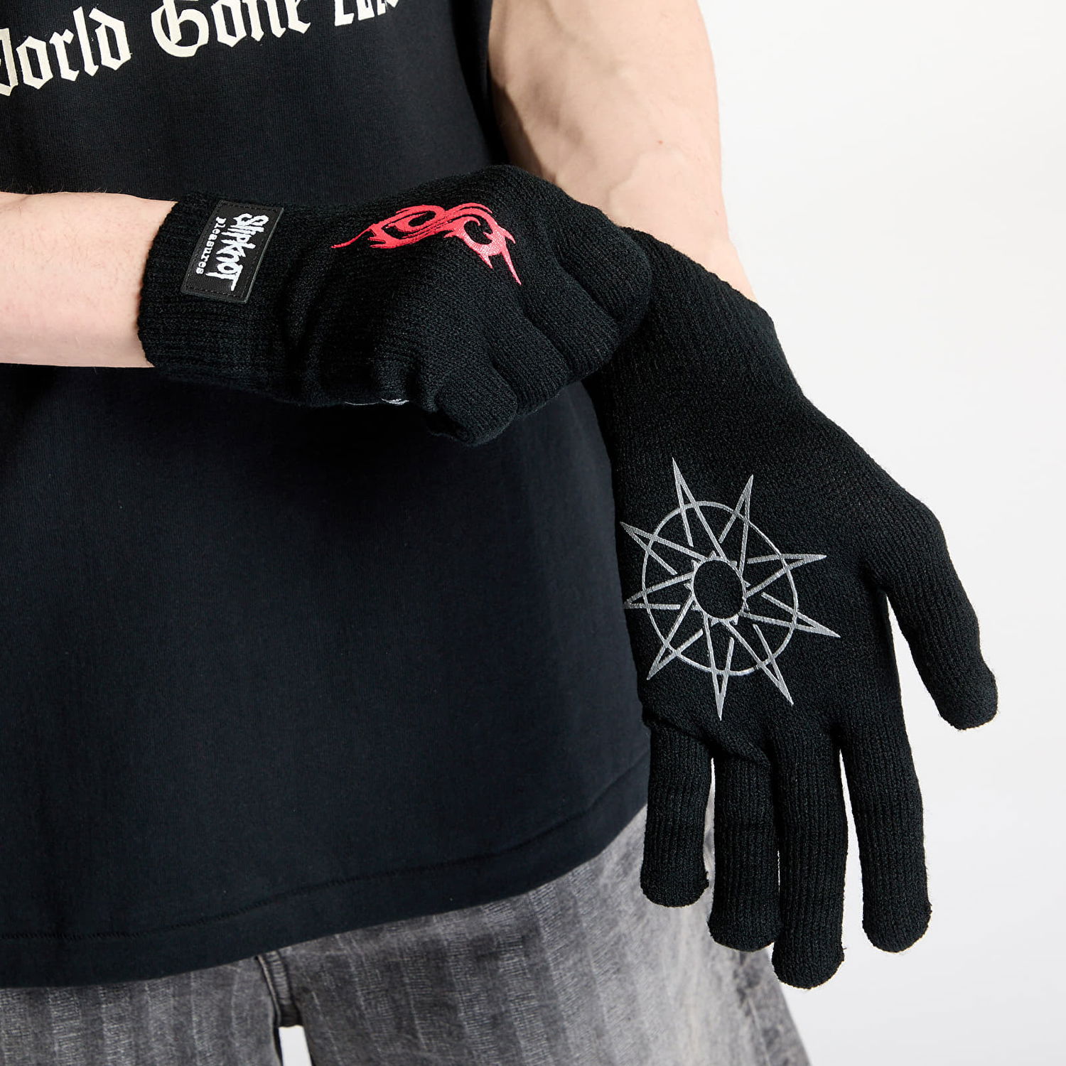 Rukavice Pleasures Pleasures Cult Knit Gloves Čierna | P25SK022 BLACK, 1