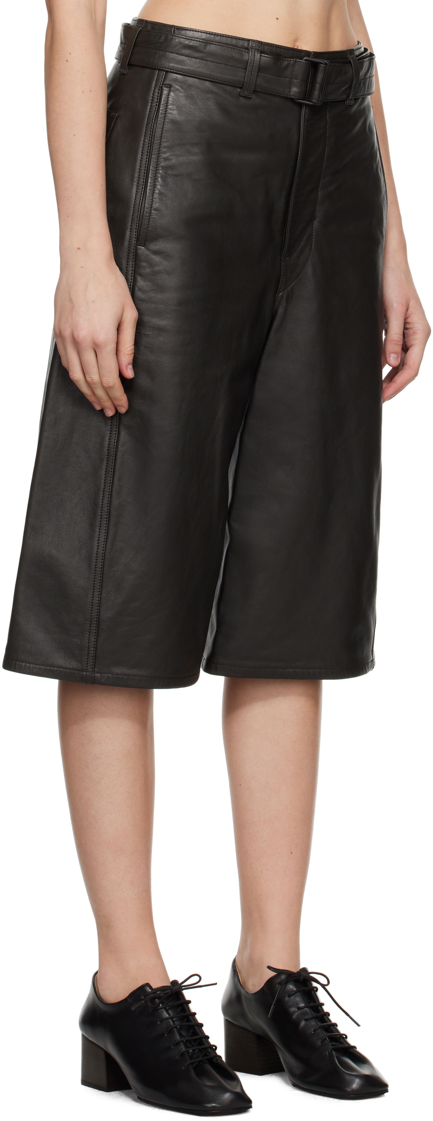 Šortky LEMAIRE Lemaire Bermuda Leather Shorts Čierna | PA1141 LL0095, 1