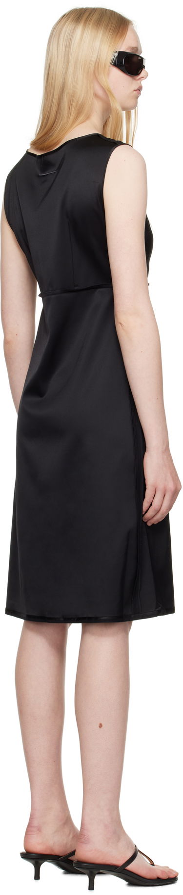 Šaty Maison Margiela MM6 Maison Margiela Satin Stretch Midi Dress Čierna | S62DA0048 M35143, 2