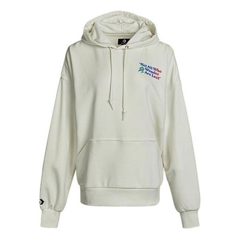Mikina Converse Letter Print Hoodie Biela | 10022259-A02