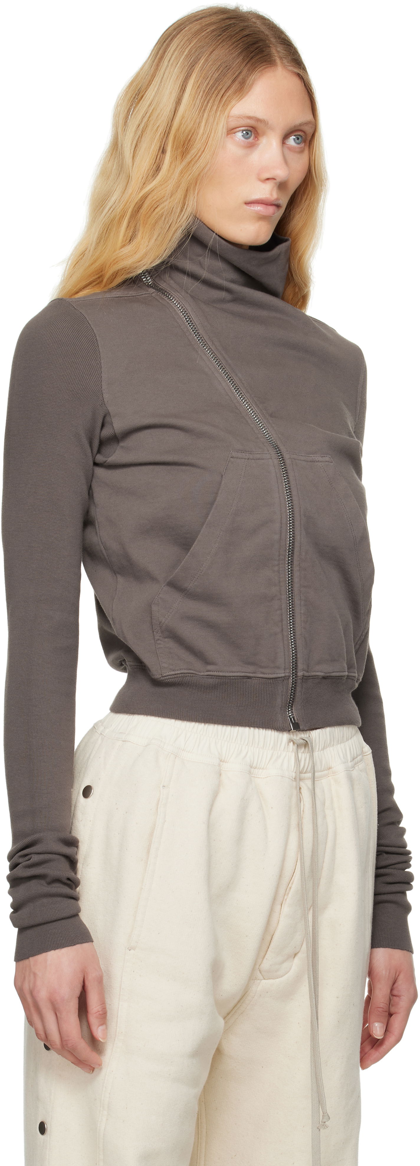 Mikina Rick Owens Rick Owens DRKSHDW Hollywood Mountain Sweatshirt Šedá | DS01E3239 RIG, 1