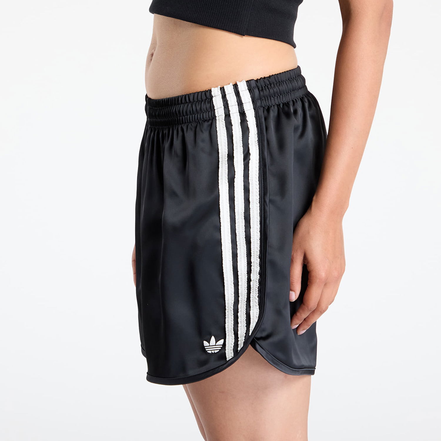 Šortky adidas Originals adidas Originals Satin Ruffle 3-Stripes Shorts Čierna | KC8816, 1