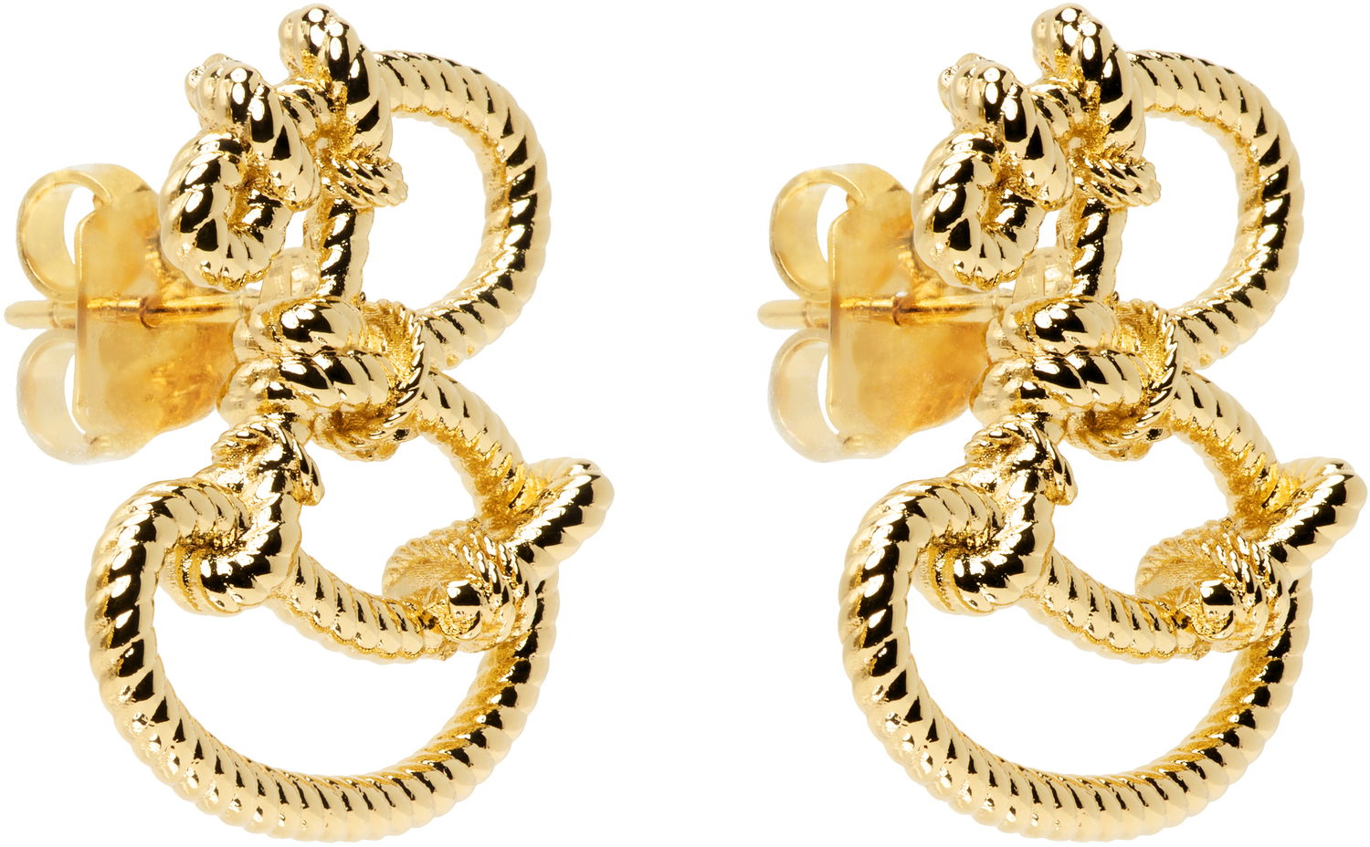 Náušnice Burberry Burberry Large Nautical Knot Stud Earrings Metalická | 8106735, 1