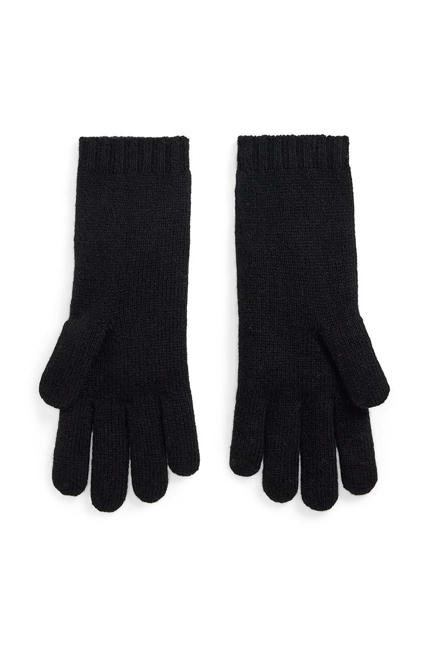 Rukavice Polo by Ralph Lauren Cable-Knit Wool Gloves Čierna | 455956295, 1