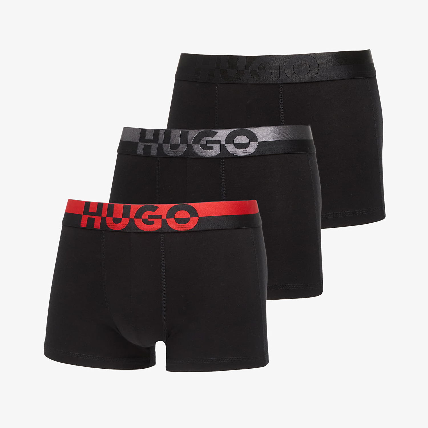Boxerky BOSS HUGO Men's 3-Pack Split Logo Trunks Čierna | 50545667-002, 0
