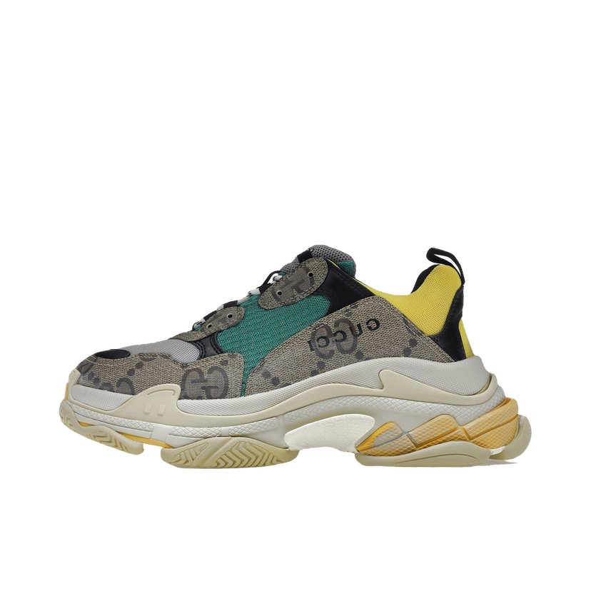 Tenisky a topánky Gucci Balenciaga x The Hacker Project Triple S "Beige Green Yellow" Šedá | 681067UMO20 9766