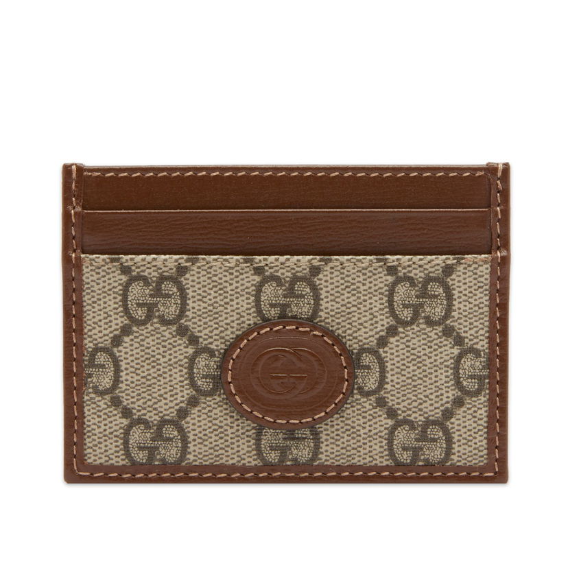 Peňaženka Gucci Supreme Oval Card Holder Hnedá | 673002-92TCG-8563