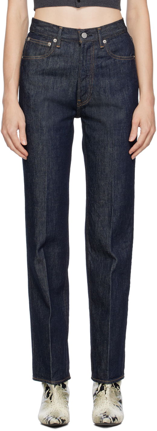 Džínsy AURALEE Hard Twist Indigo Jeans Navy | A00P02DM, 0