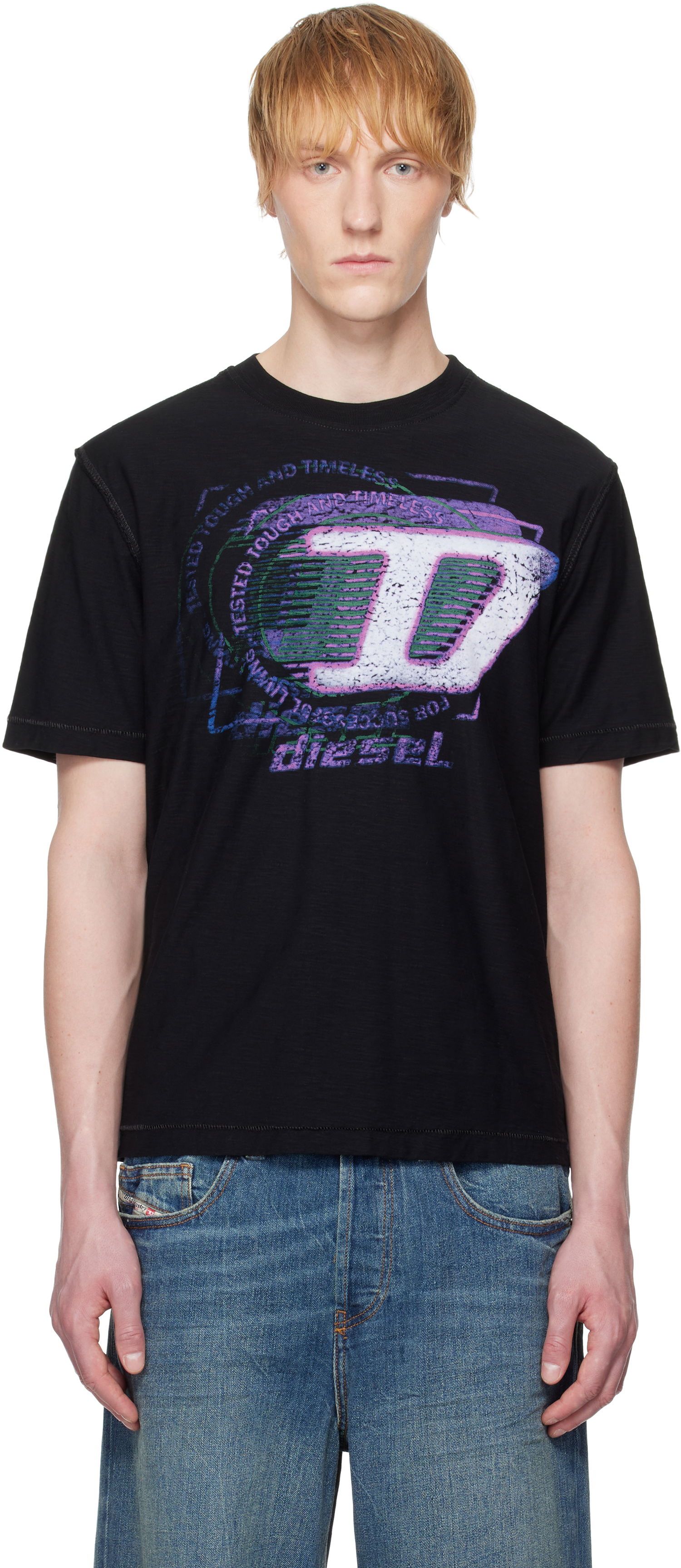 Tričko Diesel Diesel T-Adjust-R11 Graphic T-Shirt Čierna | A16430-0QKAP-9XX, 0
