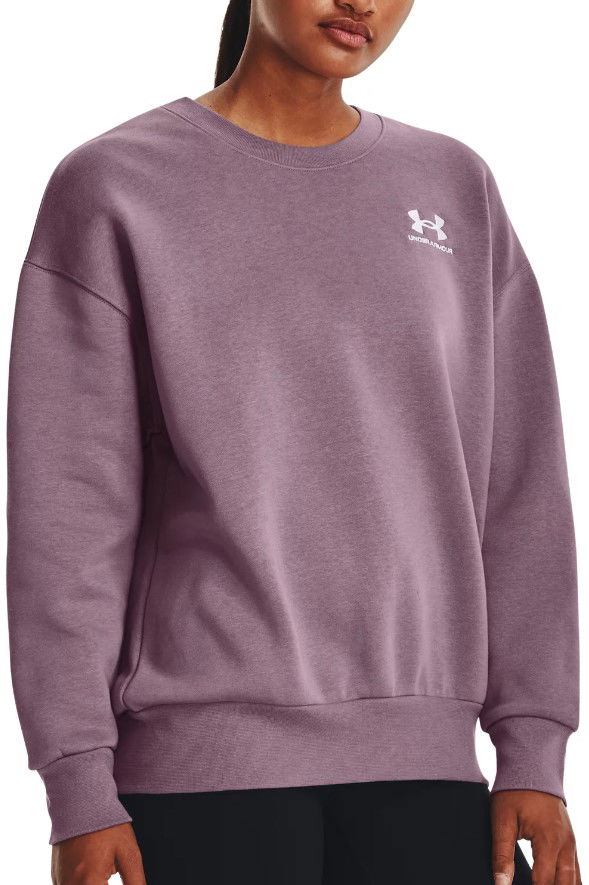 Mikina Under Armour Essential Fleece Oversized Crewneck Fialová | 1379475-500, 0