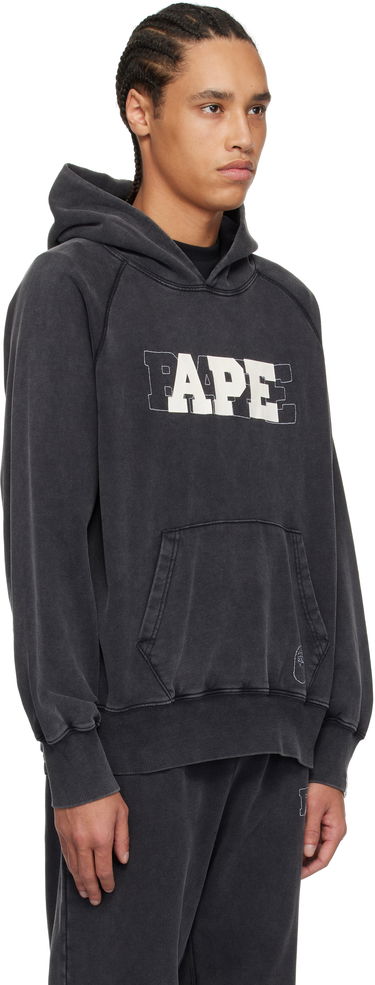 Mikina BAPE A Bathing Ape Washed Effect Relaxed Fit Hoodie Čierna | 001PPK801001M, 1