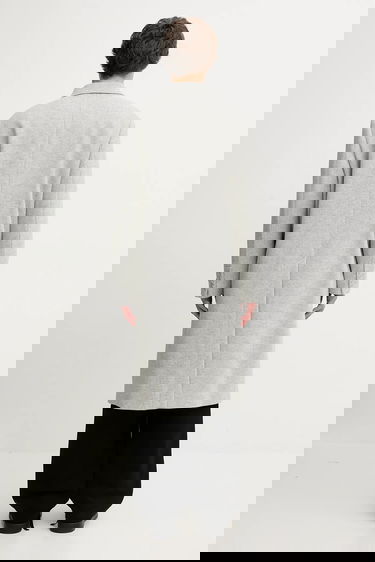 Kabáty Lacoste Double-breasted Long Coat with Wool Blend Šedá | BH5529, 2