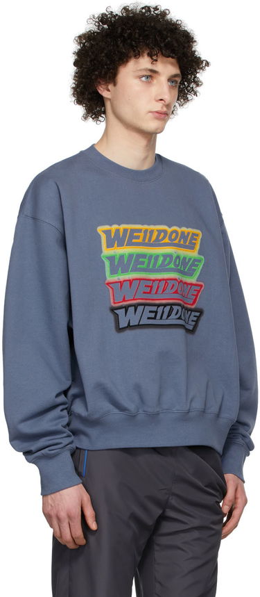 Mikina We11done We11done French Terry Sweatshirt Modrá | WD-TS1-22-651-U-NV, 1