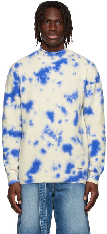 Sveter We11done We11done Tie-Dye Sweater Modrá | WD-KT1-22-604-U-BL, 0