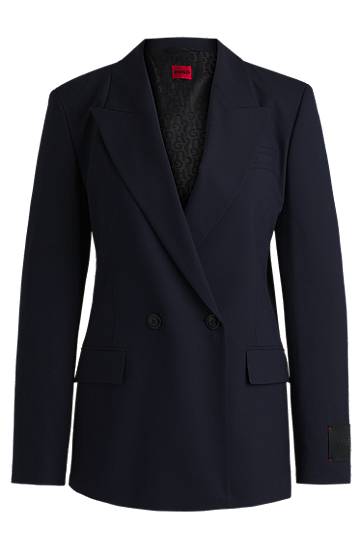 Bunda BOSS Double-Breasted Stretch Jacket Navy | 50530482, 0