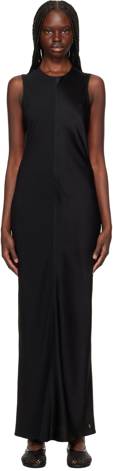 Šaty AMI AMI Paris Straight Maxi Dress Čierna | FDR366.AC0014, 0