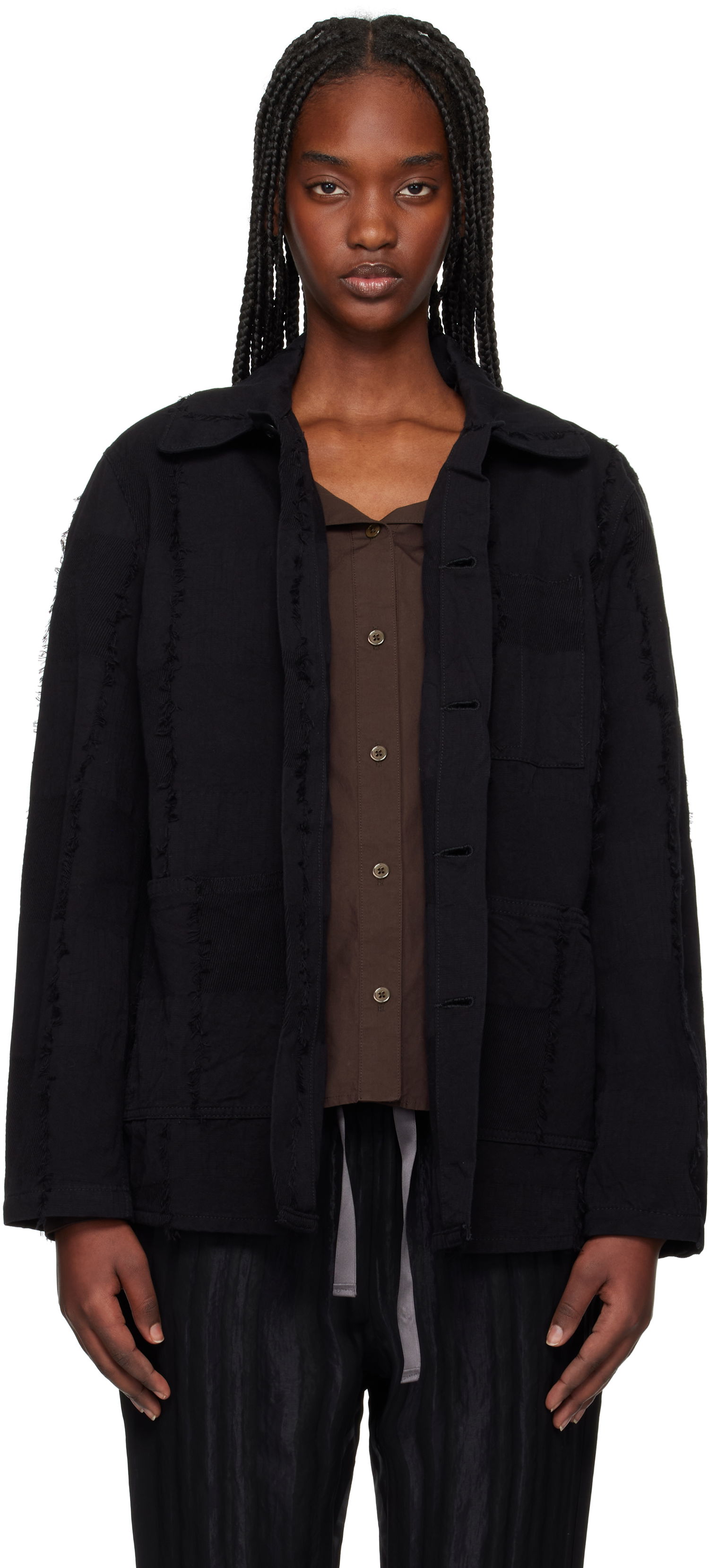 Bunda Needles Needles Coverall Ripstop Cut Jacquard Jacket Čierna | QV188, 0