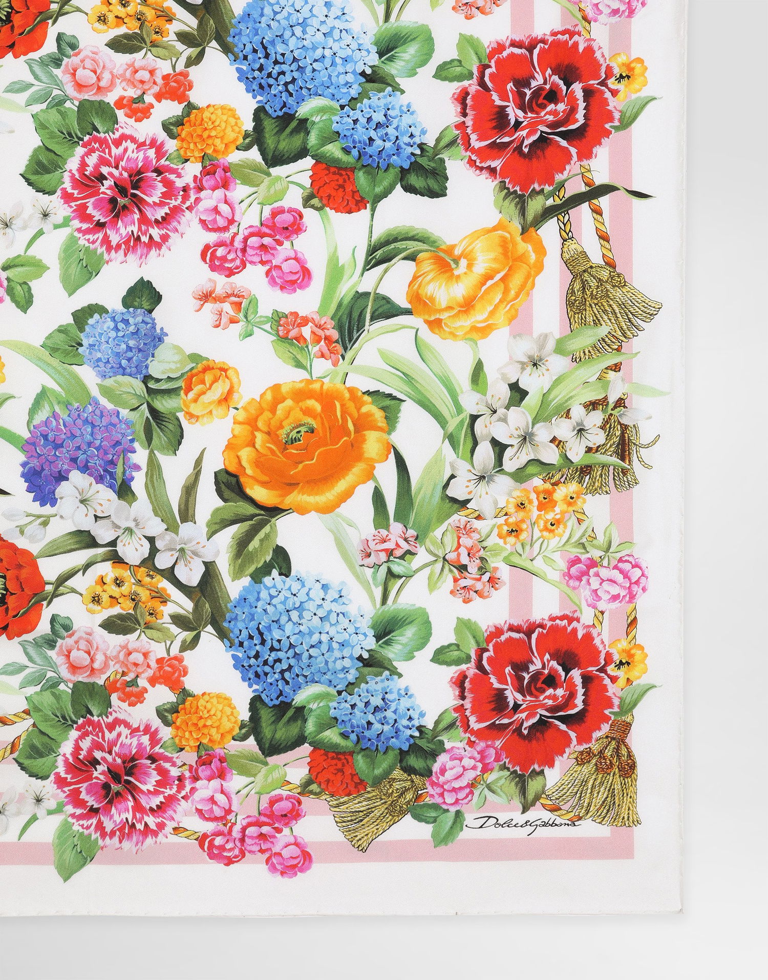 Šál Dolce & Gabbana Dolce & Gabbana Floral-Print Silk Twill Square Scarf Rôznofarebný | FN092RGDCV8HD5KU, 1