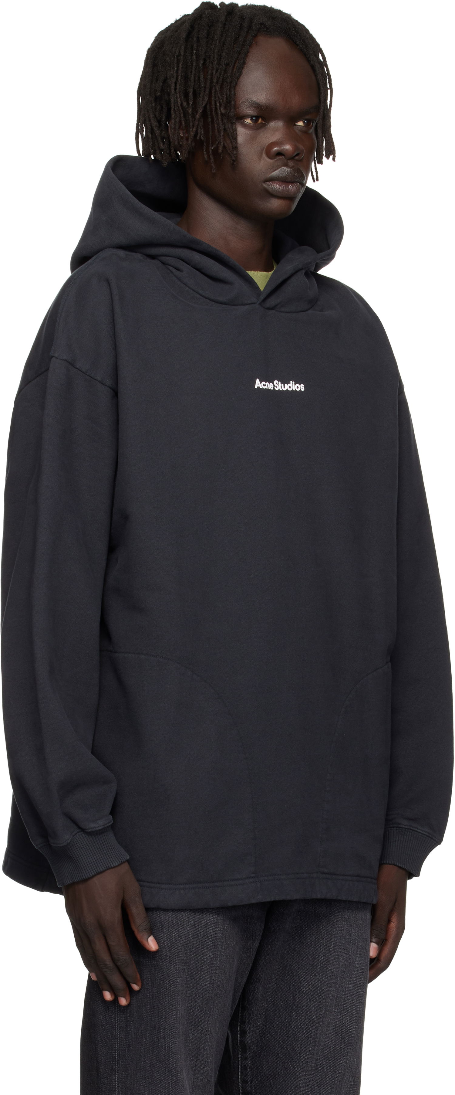 Mikina Acne Studios Black Printed Logo Hoodie Čierna | CI0170-, 1