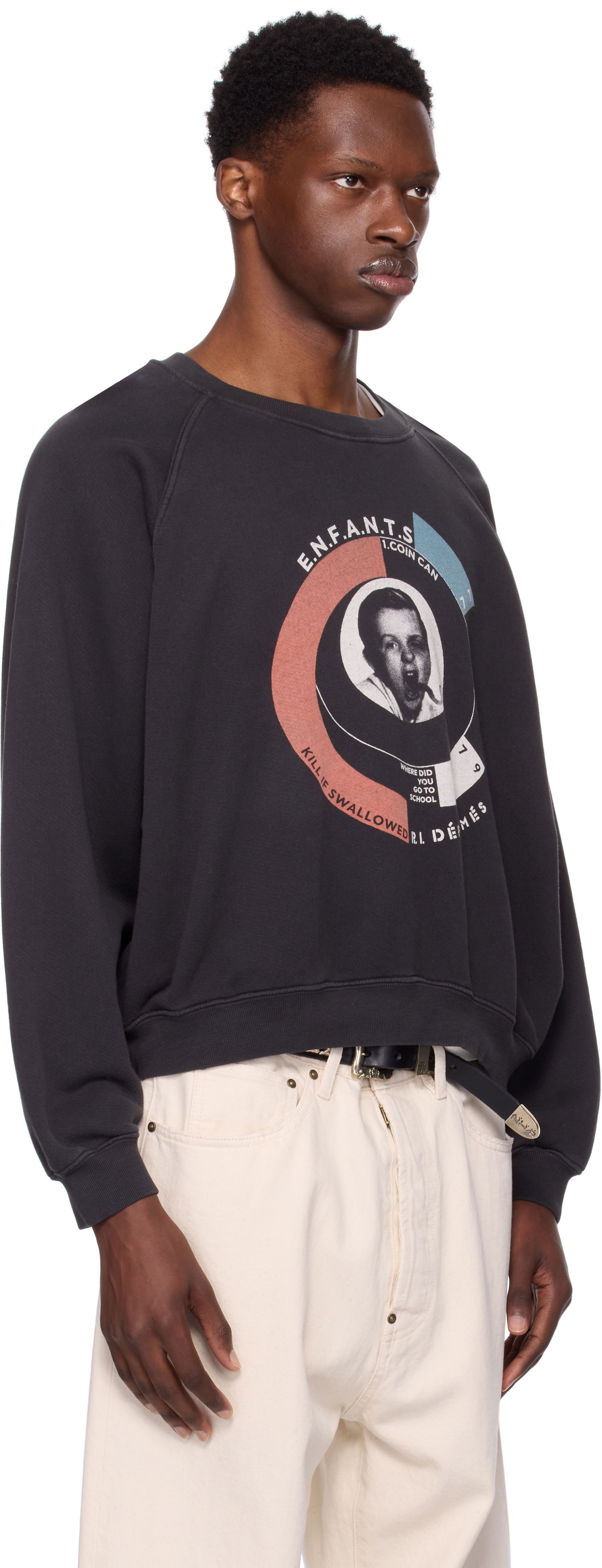Mikina Enfants Riches Déprimés Enfants Riches Déprimés Snake Boy Raglan Sweatshirt Čierna | 020-470, 1