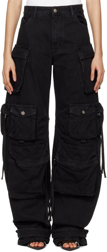 Cargo nohavice The Attico Attico Fern Cargo Denim Jeans Čierna | 250WCP00084 DDD066AA, 0