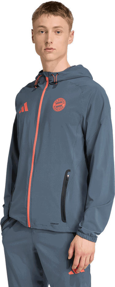 Vetrovka adidas Performance FC Bayern Munich Tiro 25 Competition Vis Tech Jacket Šedá | JV5343, 4